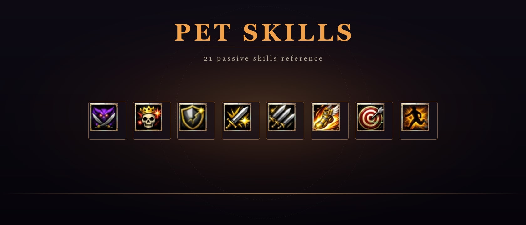 Pet Skills Reference